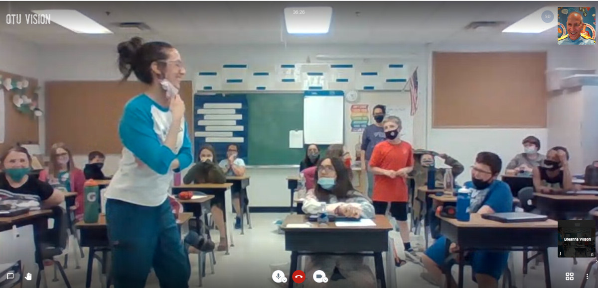 Mr. Tone Live Stream visit with Miss Wilson's Classroom