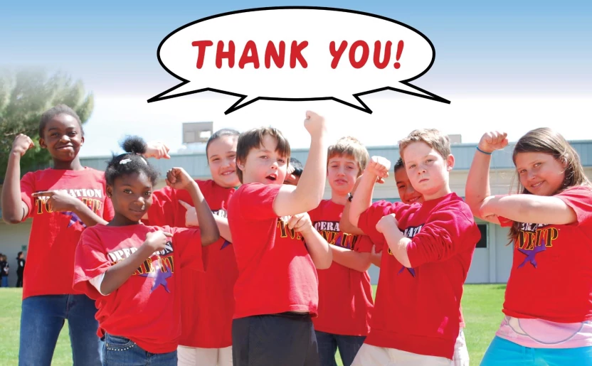 Kids thanking you for supporting Obesity Prevention